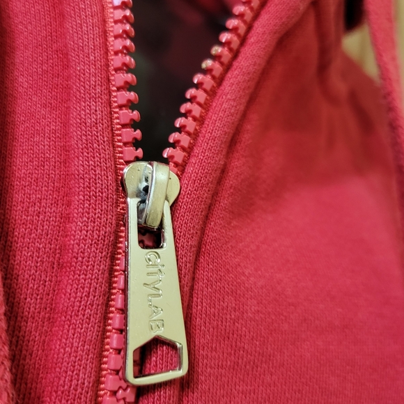 CityLab Men's Size 3XL Full Zip Red Thick/Heavy Hoodie - Picture 3 of 5